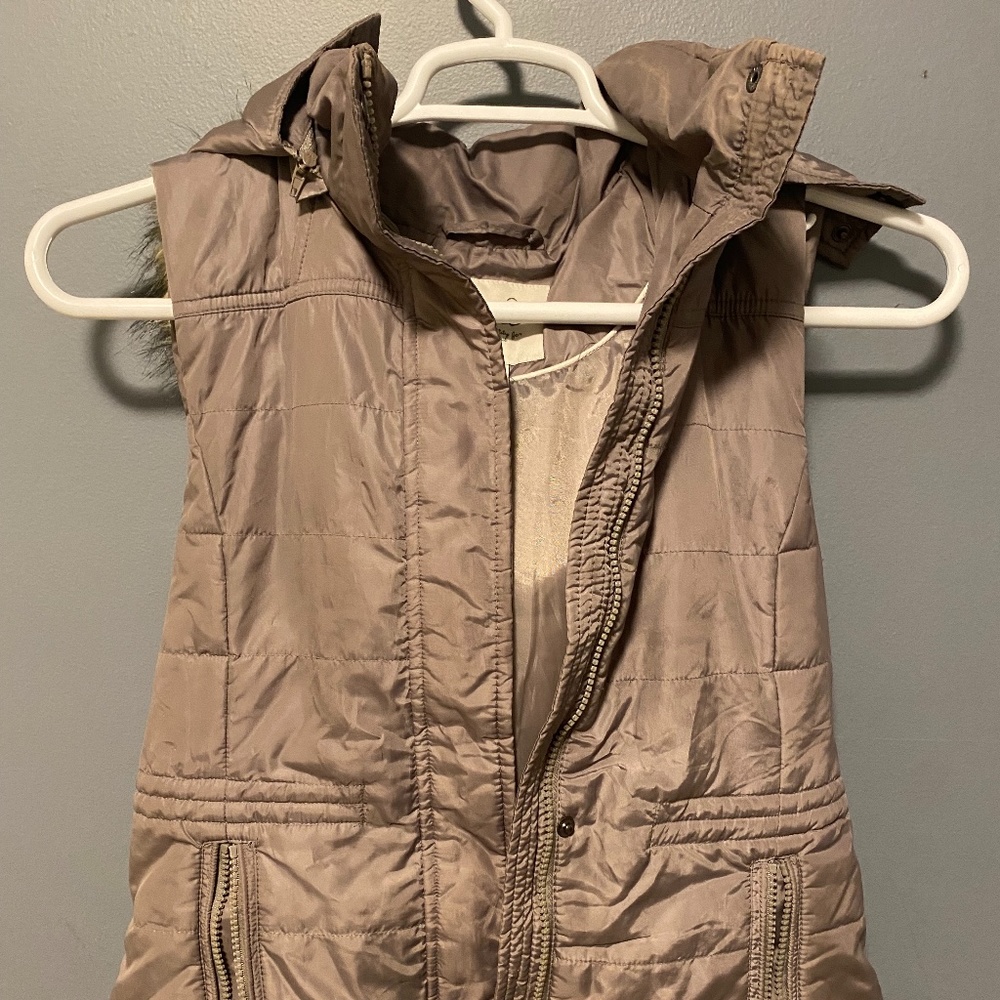Hooded Vest w/ Fur